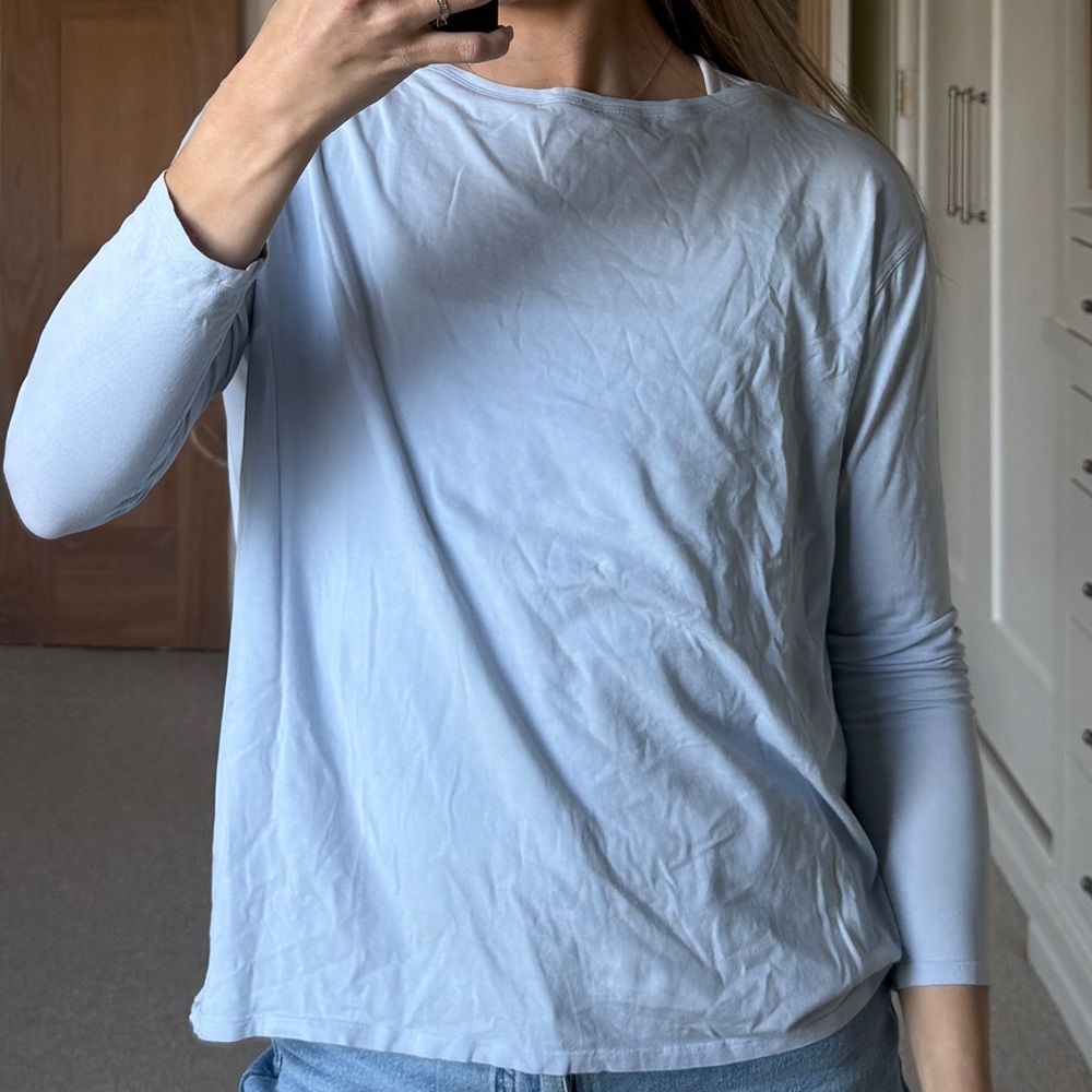 lululemon baby blue long sleeve t-shirt